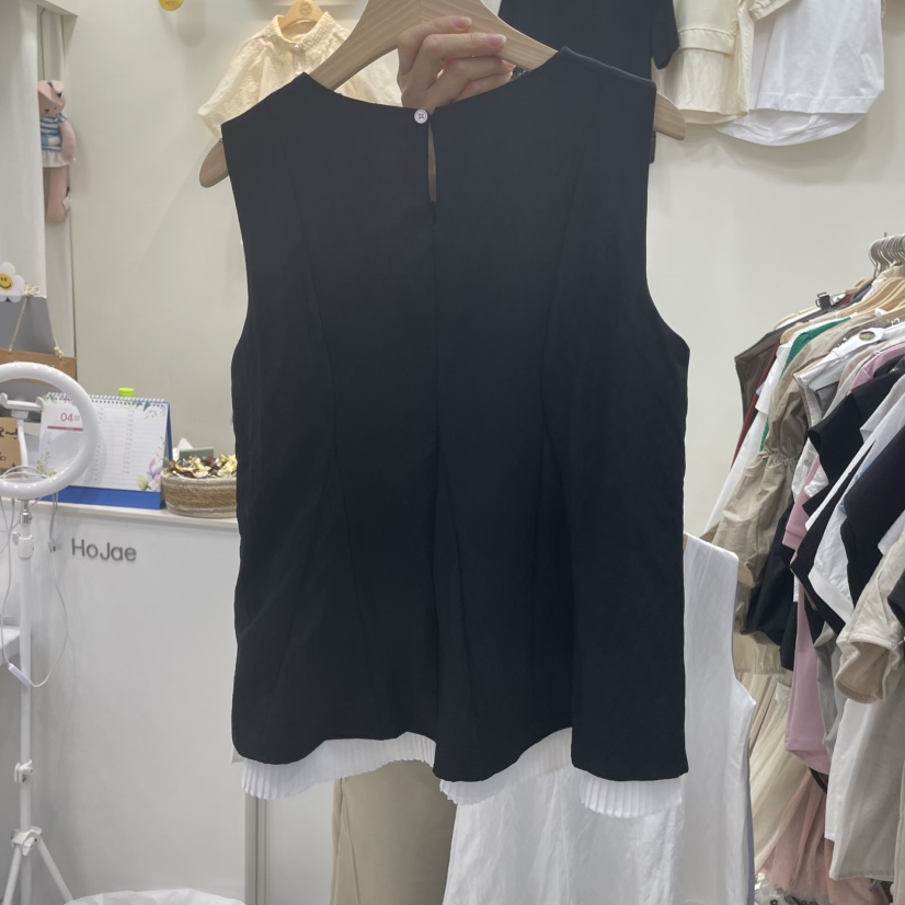 HOJAE韓國直郵㊣東大門實拍女裝新品人氣推薦時尚休閑吊帶背心MID-LEVEL JUMP吊帶/背心