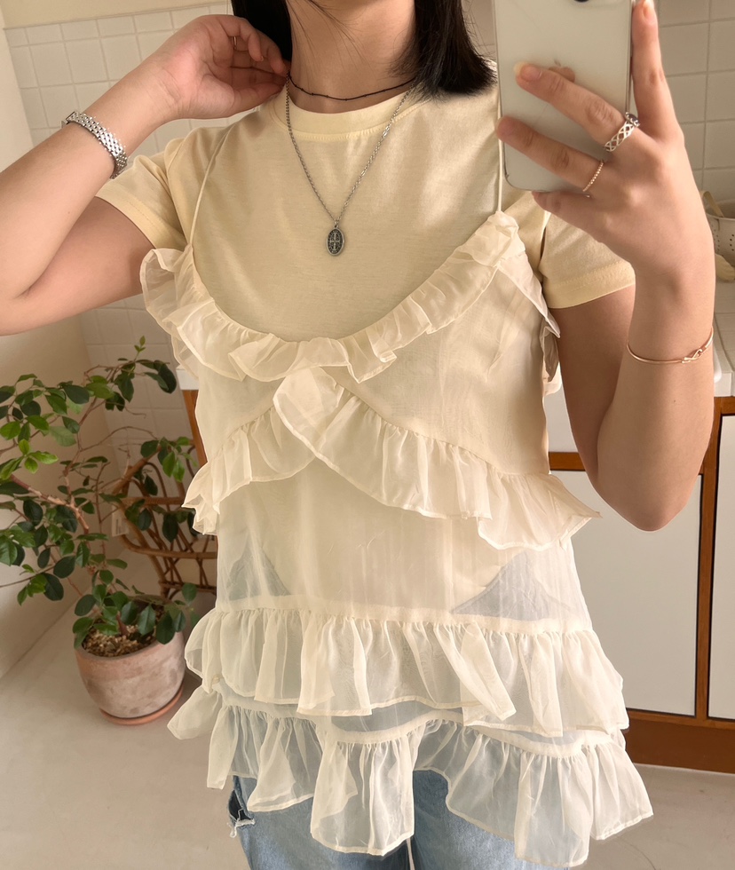 MINIQUEENS直郵韓國代購㊣女裝新品休閑熱賣人氣時尚吊帶背心MINIQUEENS吊帶/背心