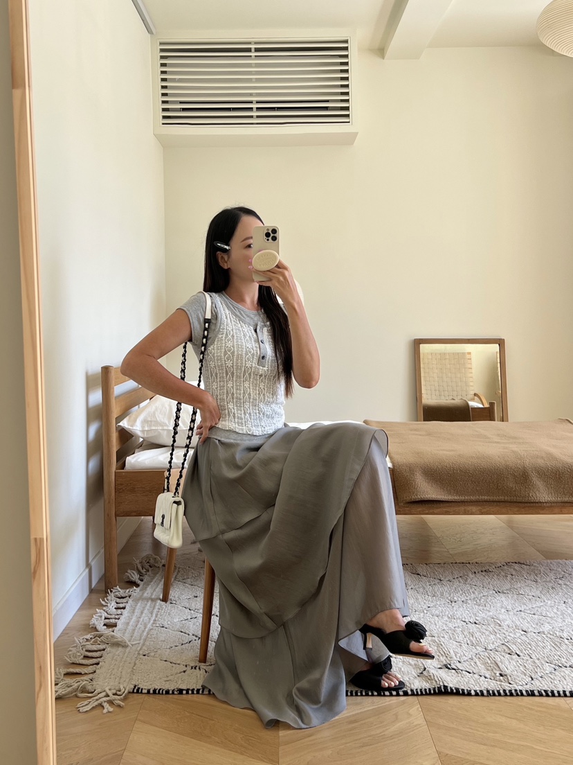 BOLD韓國㊣直郵東大門代購女裝新品人氣25春夏熱賣休閑長裙BOLD長裙