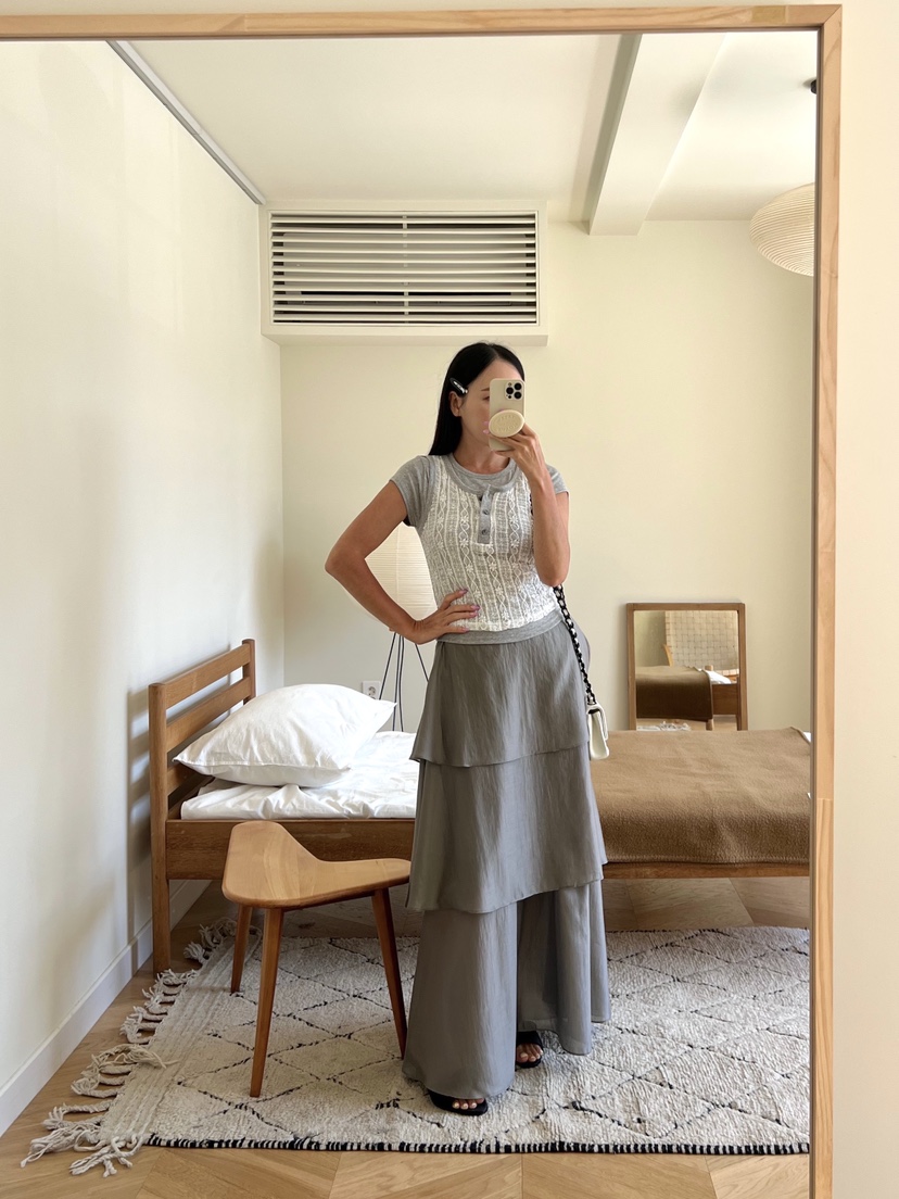BOLD韓國㊣直郵東大門代購女裝新品人氣25春夏熱賣休閑長裙BOLD長裙