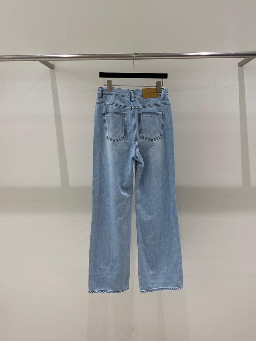 WELL KNOWN直郵韓國代購㊣女裝新品25春夏推薦牛仔褲修身兜帽WELL KNOWN牛仔褲