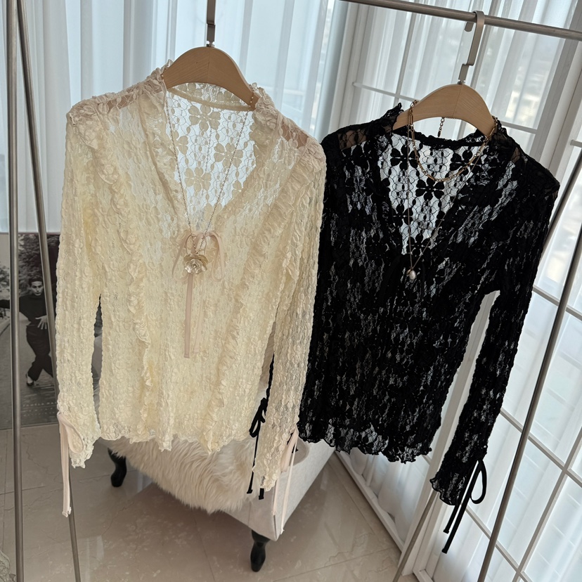VICTORIA QUEEN直郵韓國代購㊣女裝新品休閑襯衫蕾絲衫不含飾品VICTORIA QUEEN襯衫/蕾絲衫