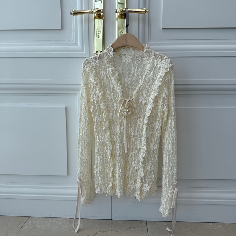VICTORIA QUEEN直郵韓國代購㊣女裝新品休閑襯衫蕾絲衫不含飾品VICTORIA QUEEN襯衫/蕾絲衫