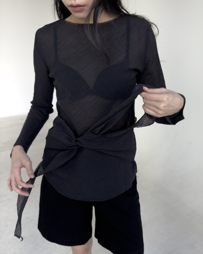 NOV7直郵韓國代購㊣女裝新品25春夏時尚熱賣休閑人氣長袖T恤the ebony eyes/NOV7長袖T恤