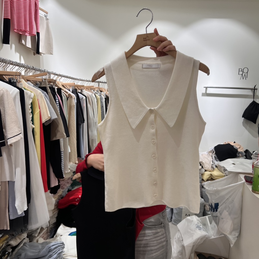 BY BOMI韓國㊣直郵東大門代購女裝新款時尚25春夏吊帶背心BY BOMI吊帶/背心圖色1