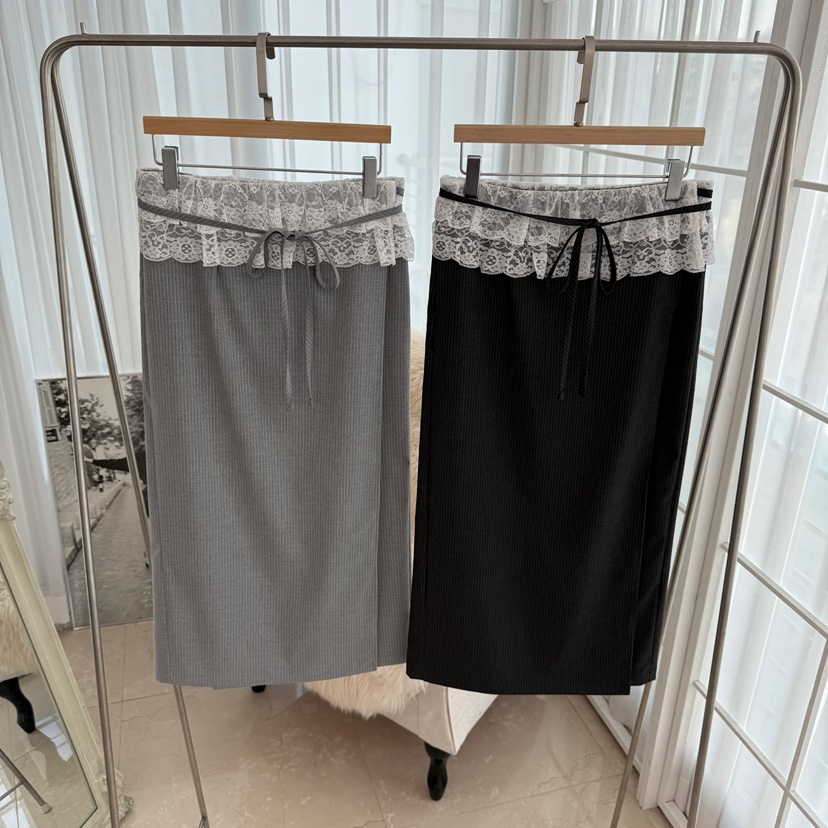 VICTORIA QUEEN韓國直郵㊣東大門實拍女裝新品25春夏長裙含腰繩VICTORIA QUEEN長裙