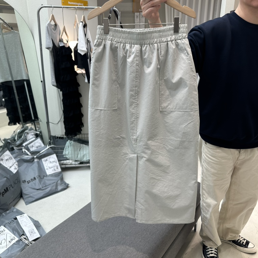 HUMMING BIRD韓國㊣直郵東大門代購女裝新款休閑長裙連帽衫HUMMING BIRD長裙圖色3