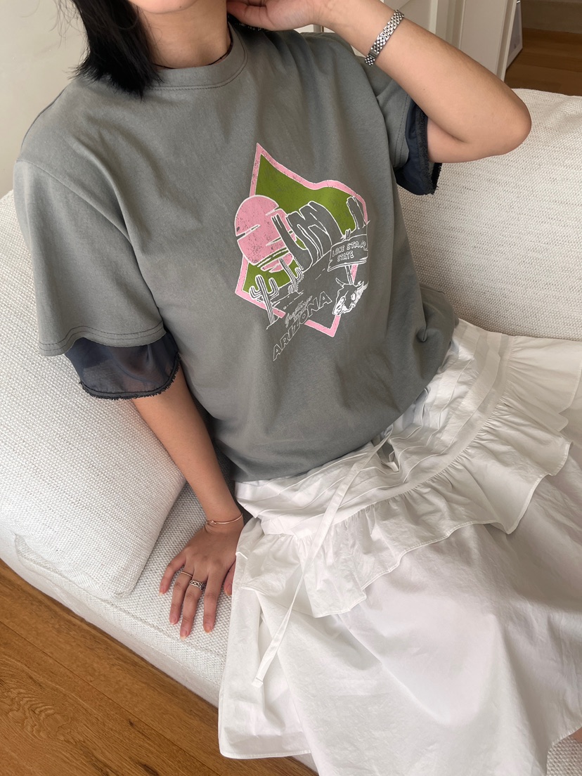 MINIQUEENS韓國㊣直郵東大門代購女裝新品推薦時尚熱賣25春夏T恤MINIQUEENST恤