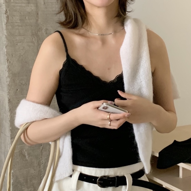 HER韓國㊣直郵東大門代購女裝新品休閑25春夏人氣熱賣吊帶背心HER吊帶/背心