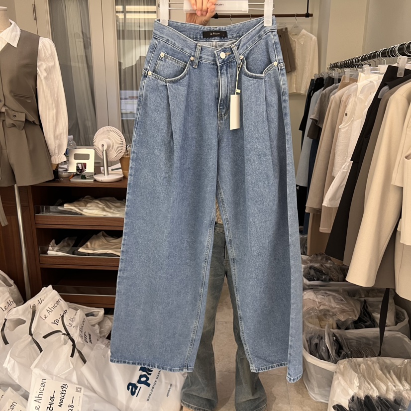 LE AHICON直郵韓國代購㊣女裝新品25春夏人氣休閑推薦牛仔褲Le Ahicon牛仔褲
