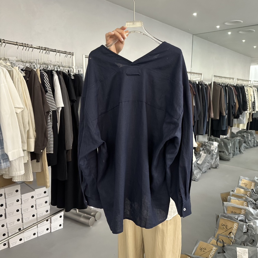 DOUBLE STANDARD/LE SMOKING/MAISONSTAFF韓國直郵㊣女裝新品時尚襯衫蕾絲衫亞麻MAISONSTAFF/DOUBLE STANDARD襯衫/蕾絲衫