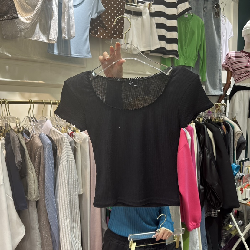 3COLOR韓國直郵㊣東大門實拍女裝新品熱賣T恤Three colorT恤圖色3