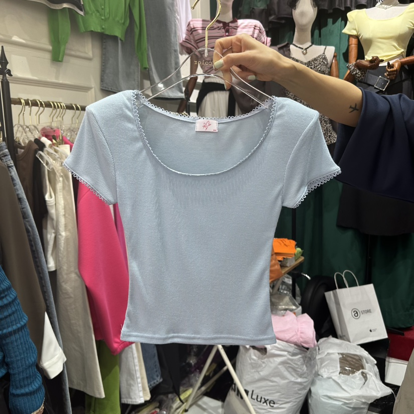3COLOR韓國直郵㊣東大門實拍女裝新品熱賣T恤Three colorT恤圖色4