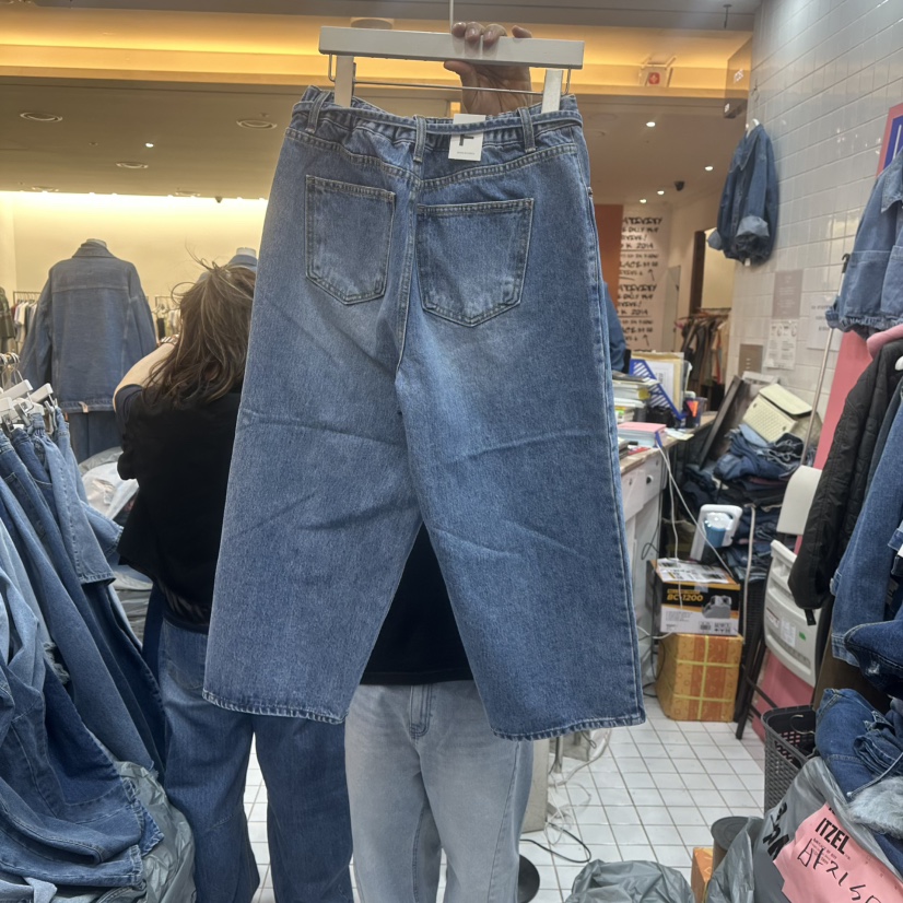 ITZEL韓國㊣直郵東大門代購女裝新款熱賣時尚休閑牛仔褲含腰繩ITZEL牛仔褲