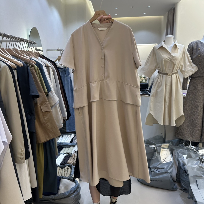 MATIERE韓國直郵㊣東大門實拍女裝新品熱賣休閑25春夏連衣裙MATIERE連衣裙