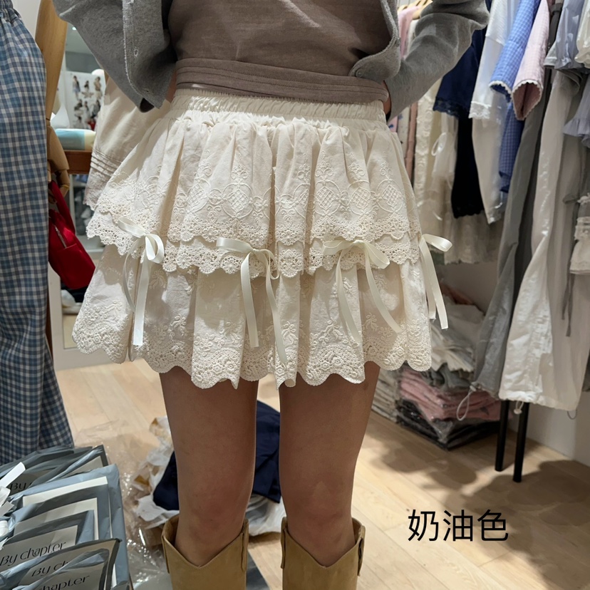 BY CHAPTER韓國㊣直郵東大門代購女裝新品人氣休閑裙褲蝴蝶結BY Chapter裙褲圖色2