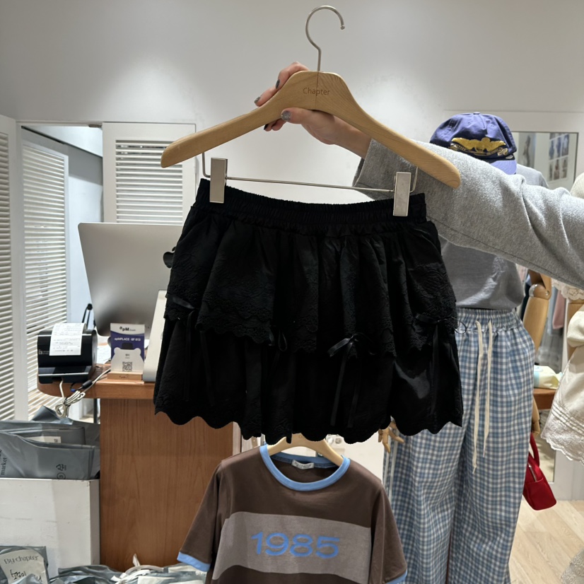 BY CHAPTER韓國㊣直郵東大門代購女裝新品人氣休閑裙褲蝴蝶結BY Chapter裙褲圖色3