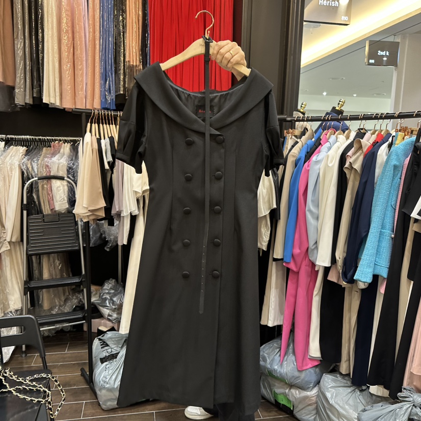 HERISH-HAUTE韓國直郵㊣東大門實拍女裝新品時尚連衣裙含腰帶HERISH-HAUTE連衣裙圖色2