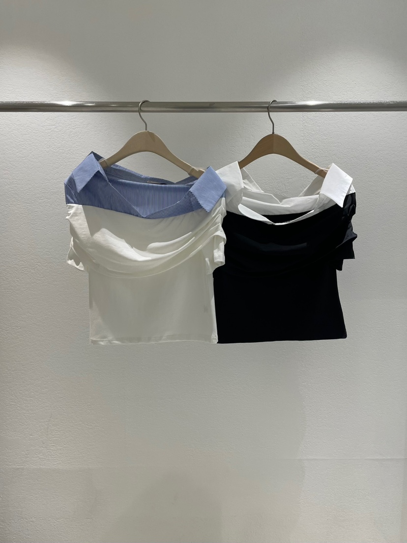 ROOMS SHOP韓國直郵㊣女裝新品25春夏休閑時尚熱賣推薦T恤ROOMS_SHOPT恤