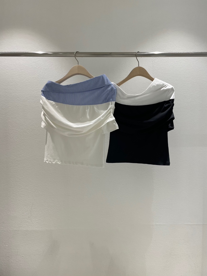 ROOMS SHOP韓國直郵㊣女裝新品25春夏休閑時尚熱賣推薦T恤ROOMS_SHOPT恤