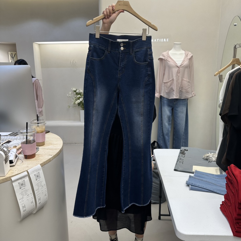 MATIERE韓國直郵㊣女裝新款25春夏熱賣人氣推薦時尚休閑牛仔褲MATIERE牛仔褲圖色2