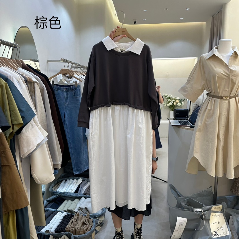 MATIERE直郵韓國代購㊣女裝新款時尚25春夏推薦人氣熱賣連衣裙MATIERE連衣裙圖色2