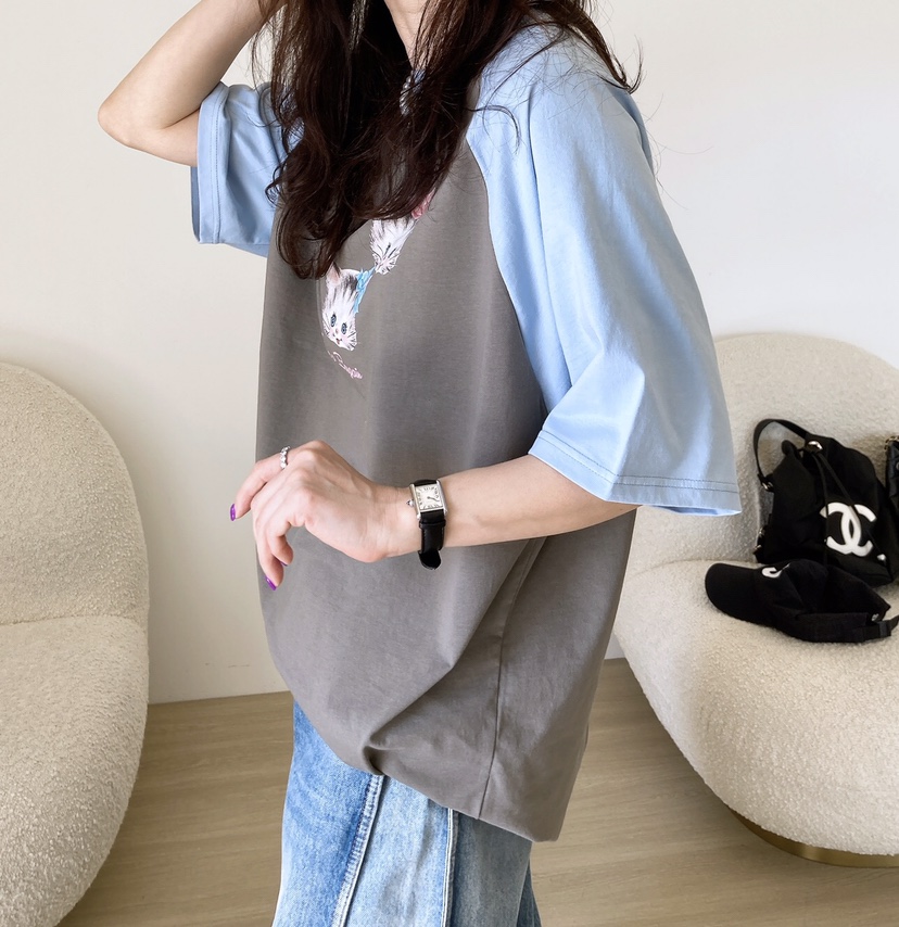 HANNA-A東大門實拍女士新品休閑時尚職業真品25春夏人氣T恤HANNAT恤