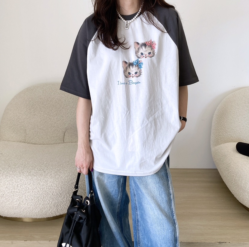 HANNA-A東大門實拍女士新品休閑時尚職業真品25春夏人氣T恤HANNAT恤