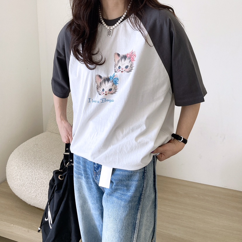 HANNA-A東大門實拍女士新品休閑時尚職業真品25春夏人氣T恤HANNAT恤