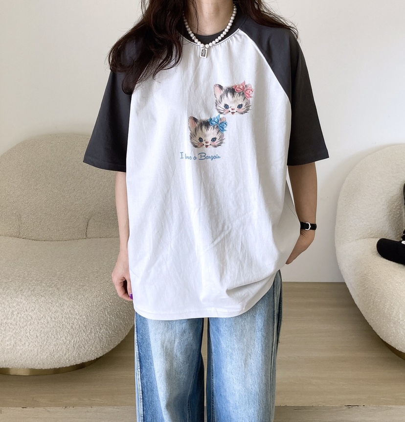 HANNA-A東大門實拍女士新品休閑時尚職業真品25春夏人氣T恤HANNAT恤圖色2
