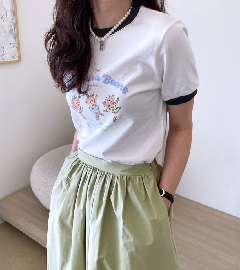 HANNA-A東大門直郵女裝新款時尚職業真品人氣25春夏熱賣T恤HANNAT恤