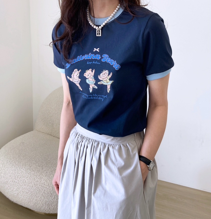 HANNA-A東大門直郵女裝新款時尚職業真品人氣25春夏熱賣T恤HANNAT恤