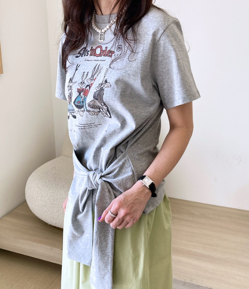 HANNA-A東大門代購女士新品職業推薦時尚真品熱賣25春夏T恤兔子HANNAT恤