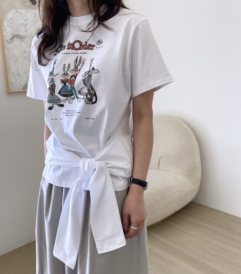 HANNA-A東大門代購女士新品職業推薦時尚真品熱賣25春夏T恤兔子HANNAT恤