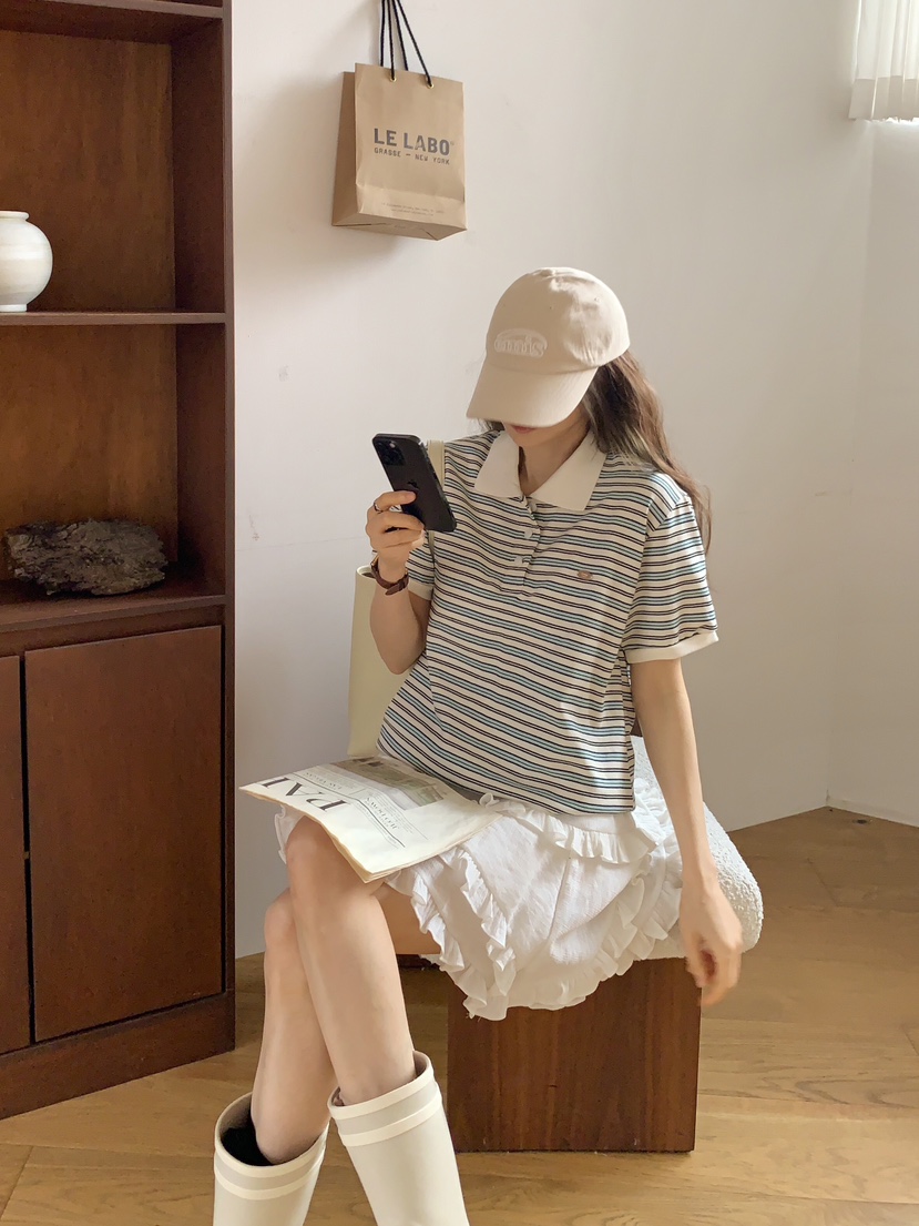 FORMSTUDIO韓國直郵女裝新品推薦熱賣休閑職業人氣時尚25春夏T恤FORMSTUDIOT恤