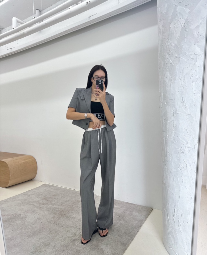 MABEL-Q韓國直郵女裝新款推薦休閑25春夏真品時尚人氣休閑褲SOUIT by mabel-Q休閑褲