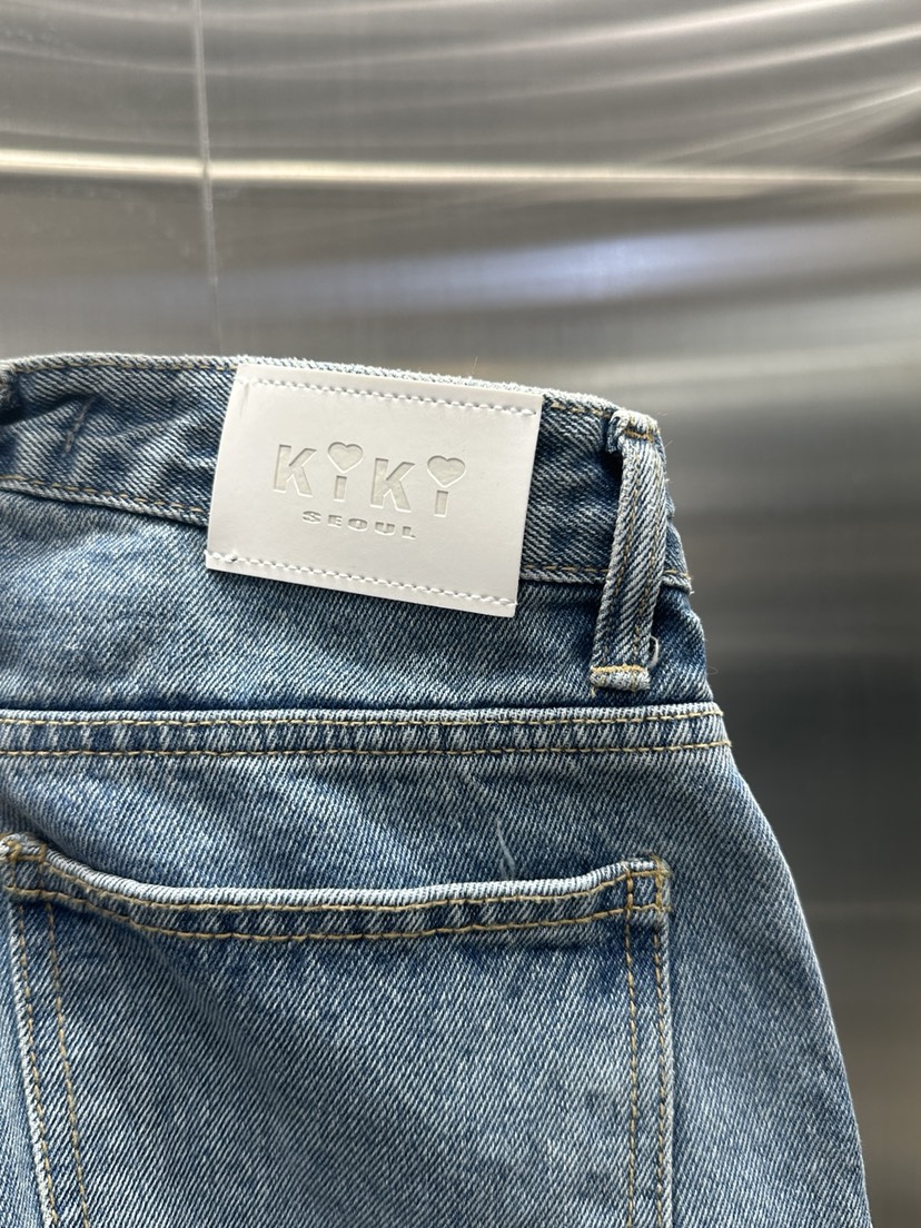KIKI韓國直郵女裝新款真品熱賣職業人氣休閑時尚推薦牛仔褲KIKI牛仔褲