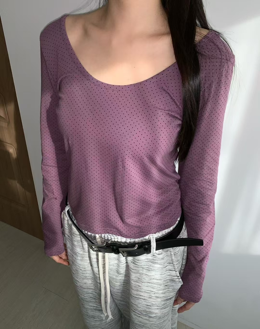 THELACREAM韓國直郵女士新品時尚人氣休閑真品推薦職業長袖T恤THELACREAM長袖T恤圖色3