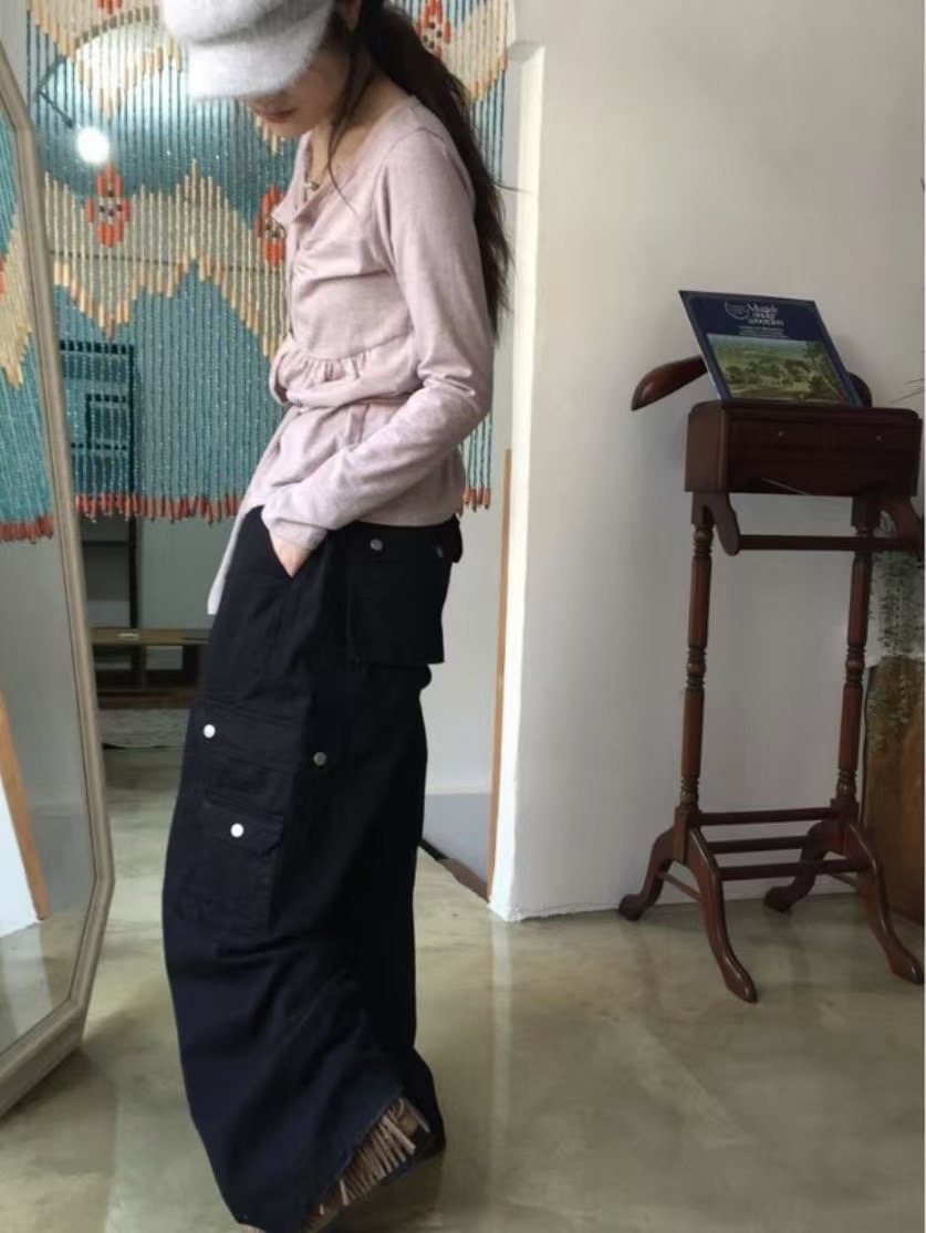 THELACREAM韓國代購女裝新款時尚人氣真品休閑針織衫含脖帶THELACREAM針織衫
