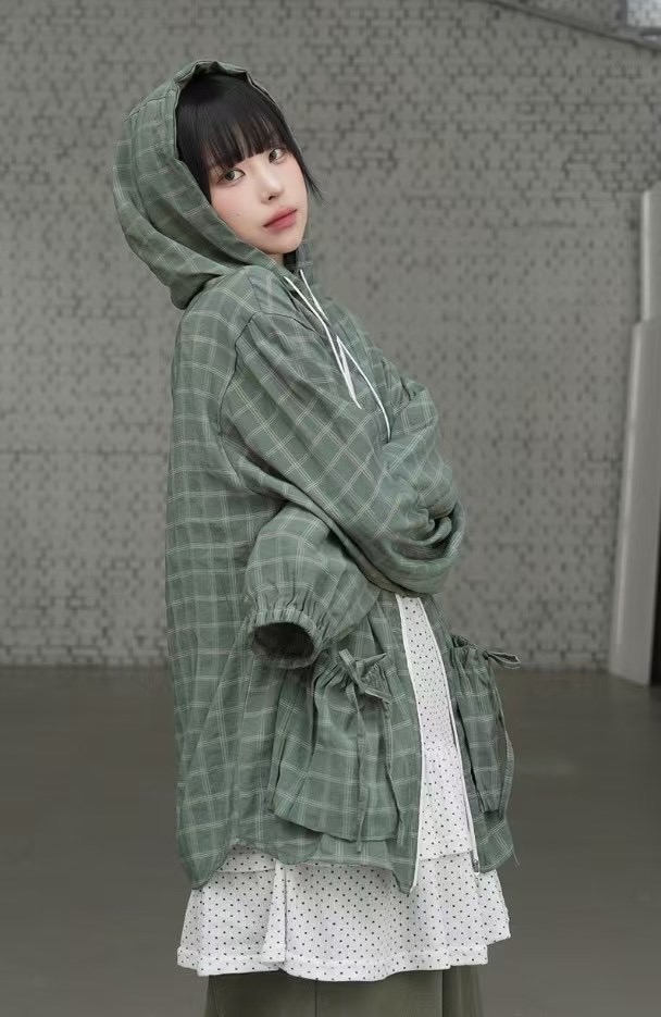 THELACREAM韓國直郵女裝新品人氣時尚真品推薦熱賣夾克兜帽THELACREAM夾克