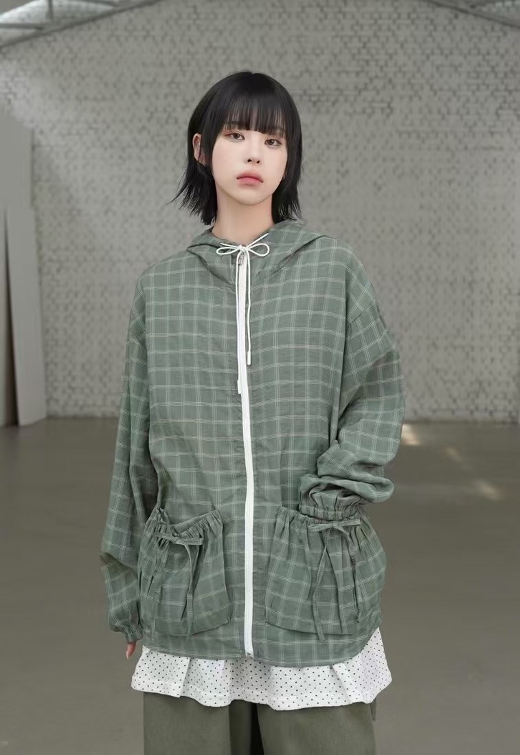THELACREAM韓國直郵女裝新品人氣時尚真品推薦熱賣夾克兜帽THELACREAM夾克