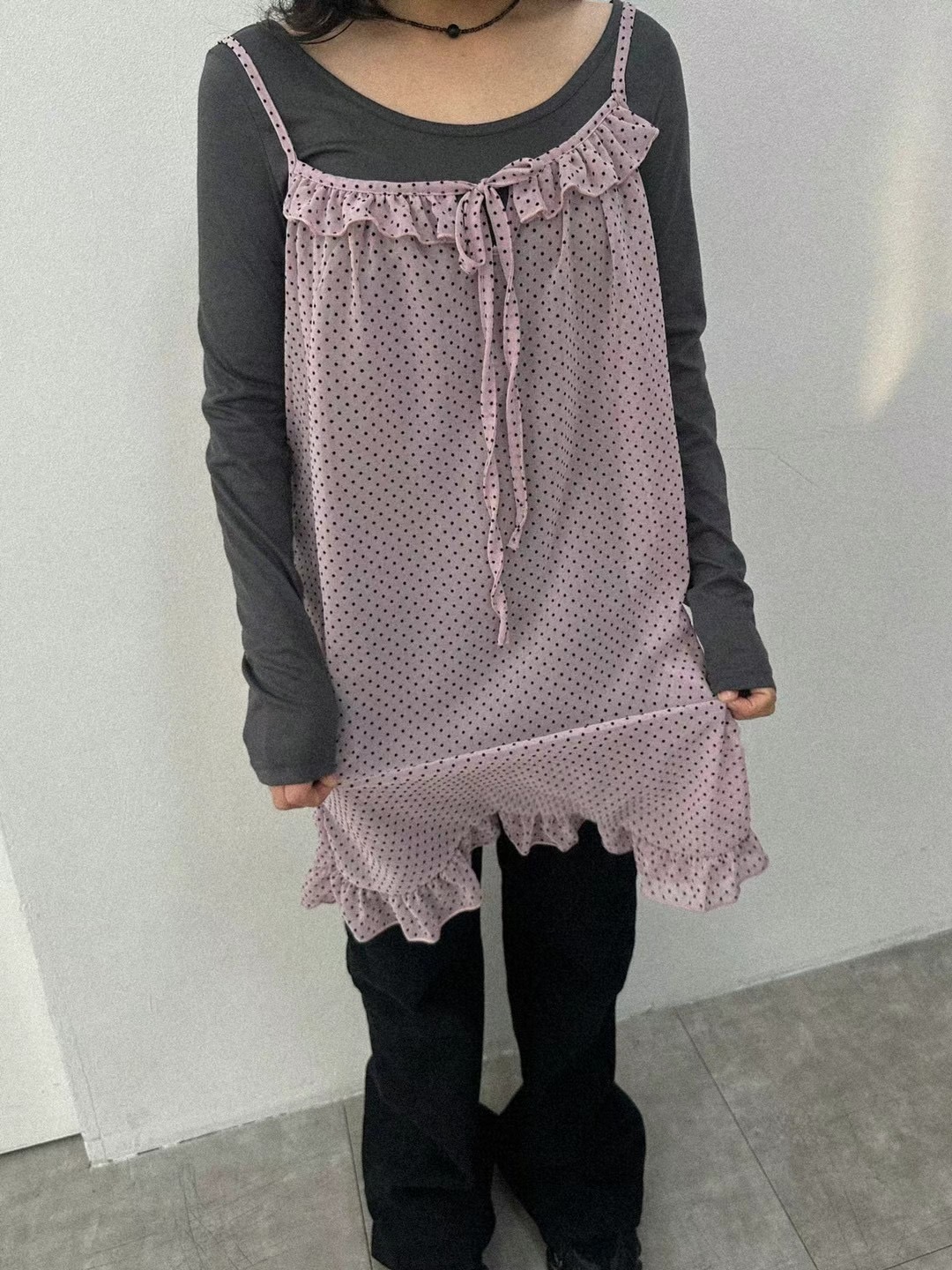 THELACREAM東大門代購女士新品人氣真品職業25春夏連衣裙羊毛THELACREAM連衣裙
