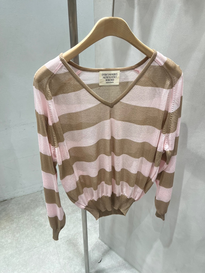 EVERCOMMERCE METICULOUSLY DESIGNED直郵韓國代購㊣女裝新品休閑針織衫EVERCOMMERCE METICULOUSLY DESIGNED針織衫圖色1