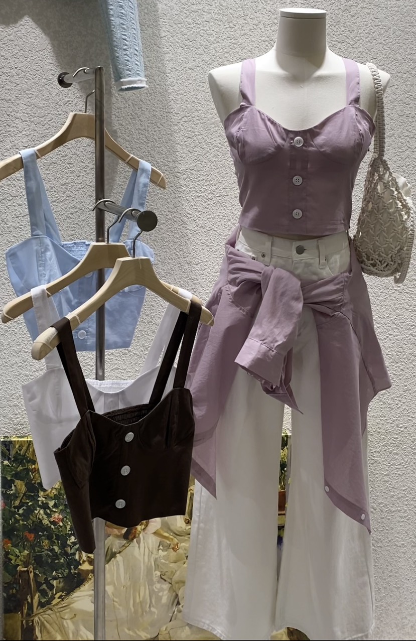 N BROWN韓國直郵㊣女裝新款休閑時尚推薦吊帶背心不含內搭N BROWN吊帶/背心