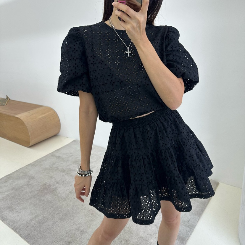 MABEL-Q韓國直郵㊣東大門實拍女裝新款休閑熱賣時尚25春夏短裙SOUIT by mabel-Q短裙