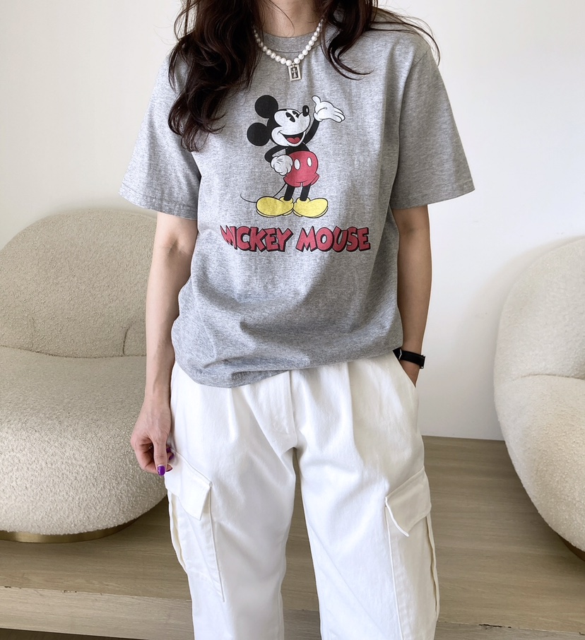 HANNA-A韓國直郵㊣女裝新款休閑時尚25春夏人氣推薦熱賣T恤HANNAT恤圖色2