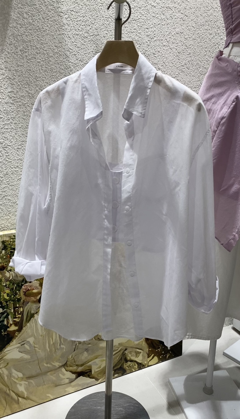 N BROWN韓國直郵㊣女裝新品休閑人氣時尚襯衫蕾絲衫不含內搭N BROWN襯衫/蕾絲衫圖色3