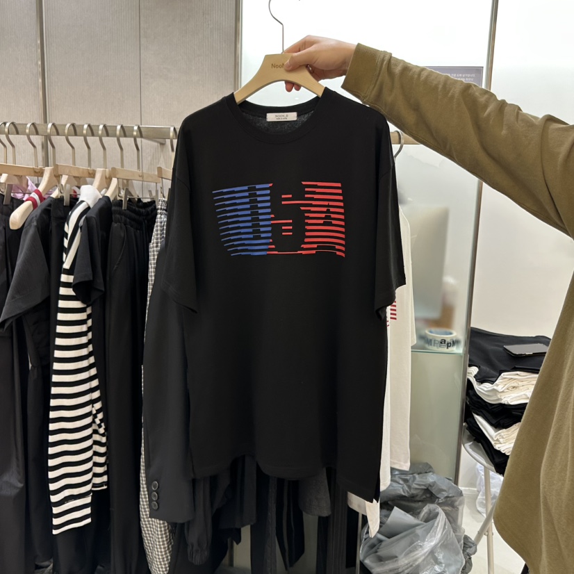 NOON_D韓國㊣直郵東大門代購女裝新品熱賣時尚推薦人氣25春夏T恤NOON_DT恤圖色2