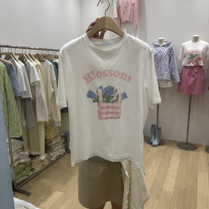 FURE直郵韓國代購㊣女裝新品人氣時尚休閑熱賣推薦25春夏T恤FURET恤圖色3