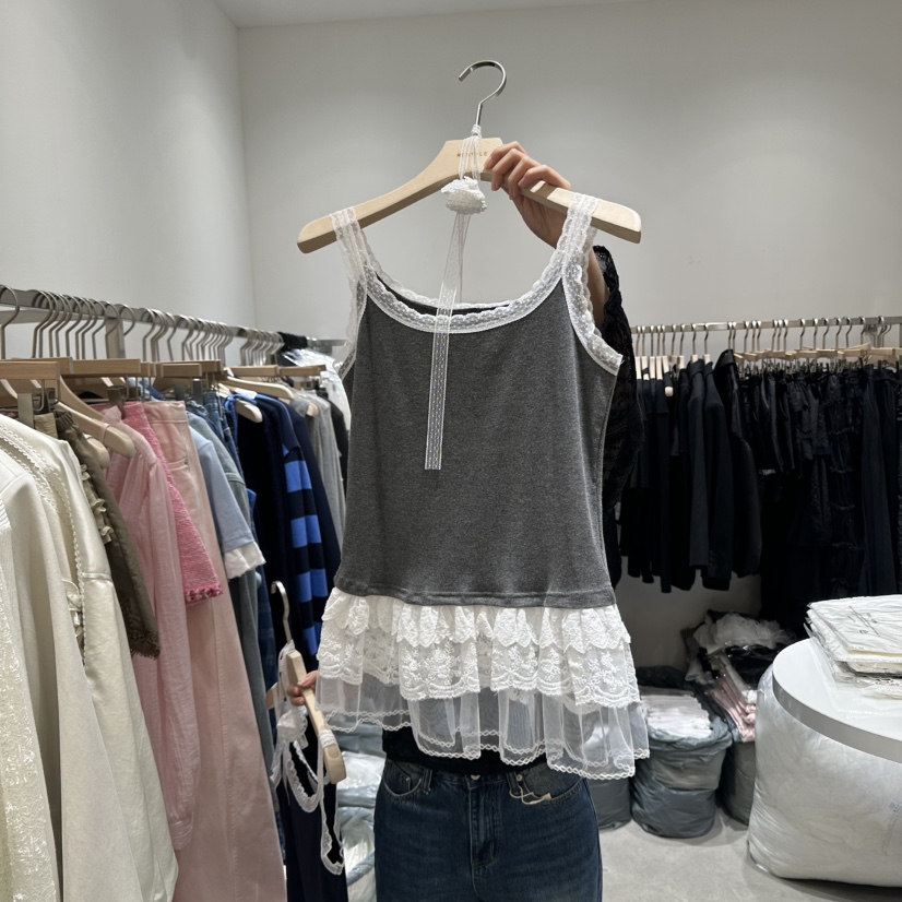 RE STYLE-Q韓國直郵㊣女裝新款休閑人氣熱賣吊帶背心套裝RE STYLE吊帶/背心圖色2